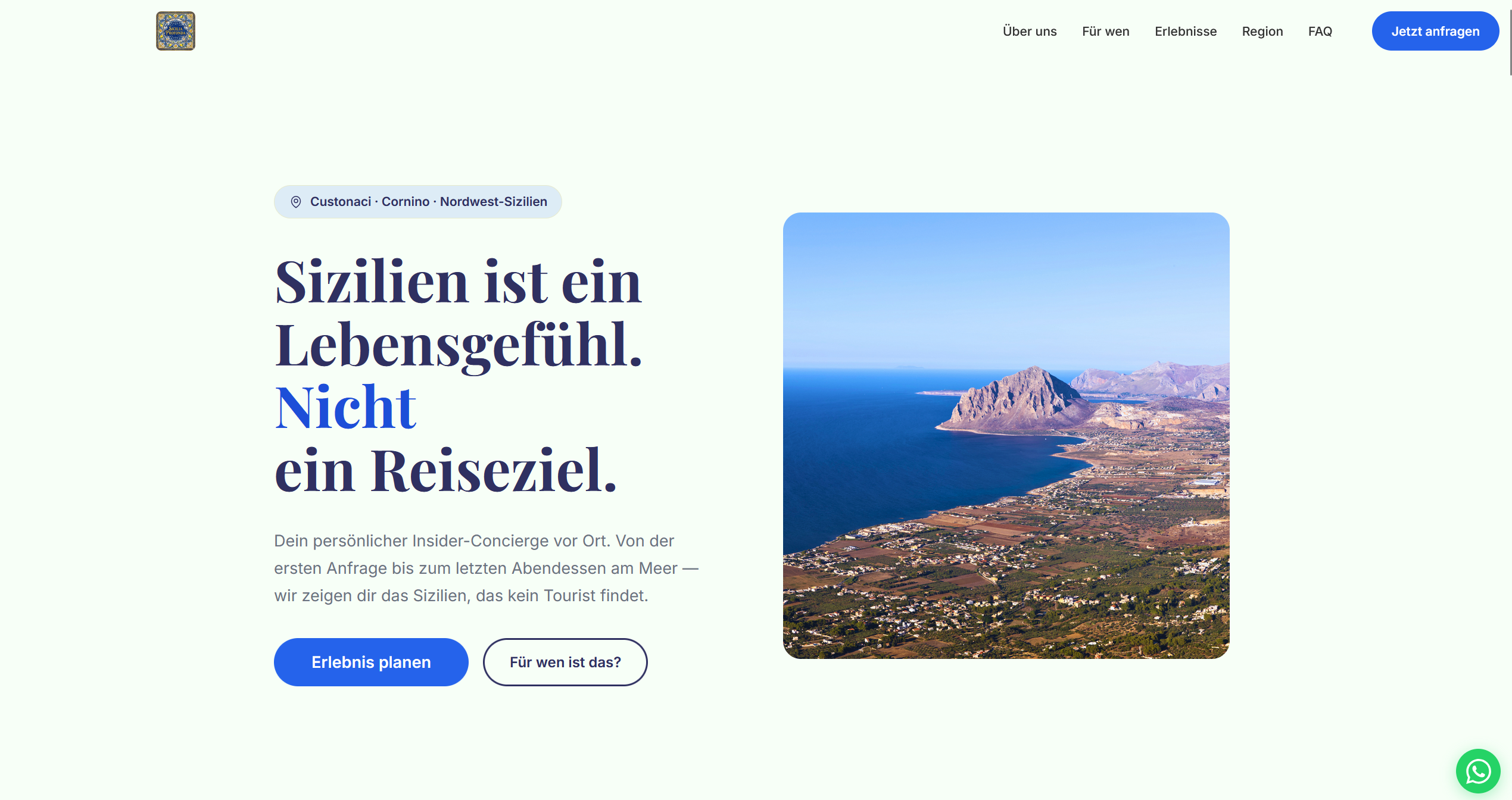 Sizilia Profanda — Reise-Webseite erstellt mit NexaLink